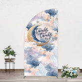 Lofaris Moon Night Twinkle Star Baby Shower Half Arch Backdrop
